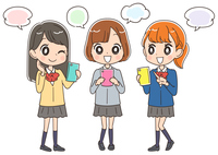 女子高生の人間関係のイラスト の画像素材 31140665 イラスト素材ならイメージナビ