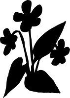 スミレのシルエット の画像素材 41400376 イラスト素材ならイメージナビ