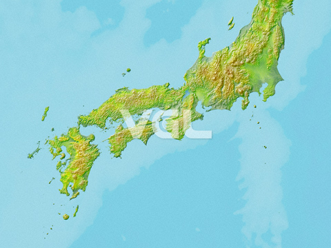 Vgl 004 立体地形図 水色背景版 Vgl 文様 地図ほか デザインポケット