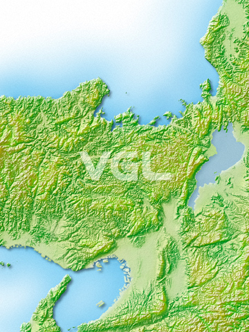 Vgl 001 立体地形図 白色背景版 Vgl 文様 地図ほか デザインポケット