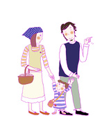 お宮参りをする家族 の画像素材 イラスト素材ならイメージナビ