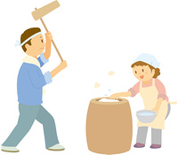 お餅つき の画像素材 イラスト素材ならイメージナビ