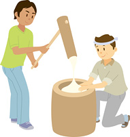 お餅つき の画像素材 イラスト素材ならイメージナビ