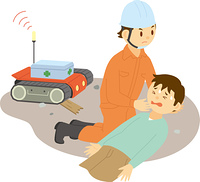 要介護者を運ぶ介護ロボット の画像素材 イラスト素材ならイメージナビ