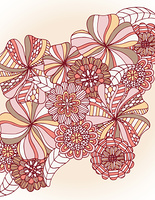 線画 花 手書き レトロ アンティーク の画像素材 イラスト素材ならイメージナビ