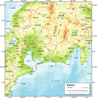 中部地方 自然図 の画像素材 地図素材ならイメージナビ