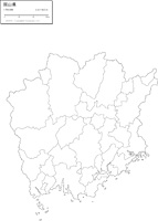 岡山県 白地図 の画像素材 地図素材ならイメージナビ