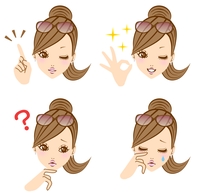 女性 表情 の画像素材 イラスト素材ならイメージナビ