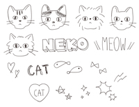手書き風のかわいいpop素材セット 白背景 ベクター の画像素材 イラスト素材ならイメージナビ
