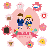 入学 入園アイコンのフレーム素材 の画像素材 イラスト素材ならイメージナビ