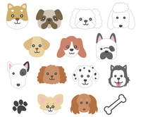 犬の顔イラスト の画像素材 イラスト素材ならイメージナビ