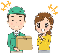 イラスト素材 配達員 の画像素材 イラスト素材ならイメージナビ