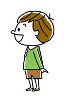 子供たち 男の子と女の子 横向き の画像素材 イラスト素材ならイメージナビ