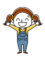 バンザイする女の子 の画像素材 イラスト素材ならイメージナビ