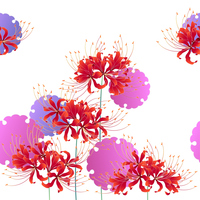 日本的な彼岸花の柄 の画像素材 Cg素材ならイメージナビ