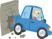 高齢者ドライバーのアクセルとブレーキの踏み間違え事故 の画像素材 イラスト素材ならイメージナビ