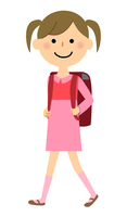 ランドセルを背負う女の子 の画像素材 イラスト素材ならイメージナビ