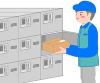 集合住宅 宅配ボックス お届け の画像素材 イラスト素材ならイメージナビ