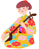 三線のイラスト の画像素材 イラスト素材ならイメージナビ