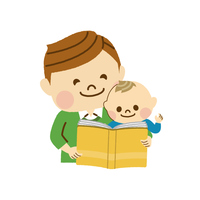 本を読む親子 の画像素材 イラスト素材ならイメージナビ
