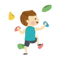 ボルダリングをする女性 の画像素材 イラスト素材ならイメージナビ