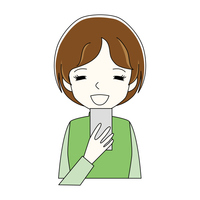 幸せそうな笑顔の女性 の画像素材 イラスト素材ならイメージナビ