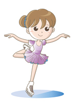 フィギュアスケート 女の子 黄色 の画像素材 イラスト素材ならイメージナビ