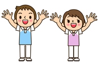 介護士男女 任せて の画像素材 イラスト素材ならイメージナビ