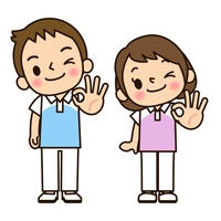 介護士男女 任せて の画像素材 イラスト素材ならイメージナビ