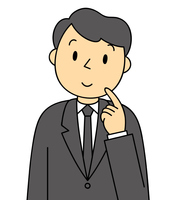 若い男性の感情や仕草のイラスト素材 冠婚葬祭 喪服 礼服 黒いスーツ の画像素材 イラスト素材ならイメージナビ