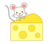 ねずみとチーズ イラスト クリップアート の画像素材 イラスト素材ならイメージナビ