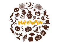 ハロウィン シルエット1 の画像素材 イラスト素材ならイメージナビ