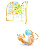 毛糸で遊ぶ猫 の画像素材 イラスト素材ならイメージナビ