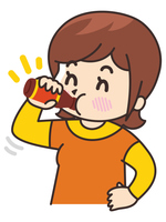 栄養ドリンクを飲むビジネスウーマン の画像素材 イラスト素材ならイメージナビ