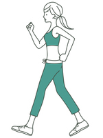 イラスト素材 ウォーキング 老人 の画像素材 イラスト素材ならイメージナビ