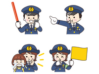 警察官セット の画像素材 イラスト素材ならイメージナビ