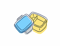 蓋の開いたお弁当箱 の画像素材 イラスト素材ならイメージナビ