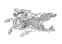 右向きのキリン麒麟 モノクロ 白黒 の画像素材 イラスト素材ならイメージナビ