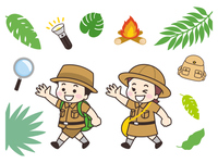 紹介するこども探検隊 の画像素材 イラスト素材ならイメージナビ