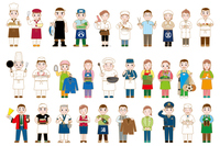 イラスト素材 働く人たちのアイコンセット 職業 セット バリエーション の画像素材 イラスト素材ならイメージナビ