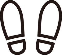 横断歩道と足跡 の画像素材 イラスト素材ならイメージナビ