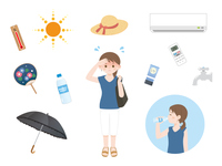 エアコンをつける女性のイラスト の画像素材 イラスト素材ならイメージナビ