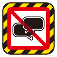 会話禁止マーク の画像素材 イラスト素材ならイメージナビ