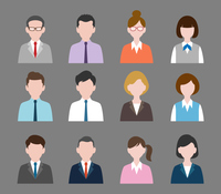 人物上半身アバター 会社員 の画像素材 イラスト素材ならイメージナビ