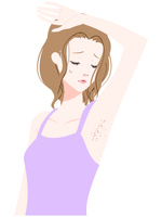 腋毛の剃り残しビフォーアフター素材 の画像素材 イラスト素材ならイメージナビ