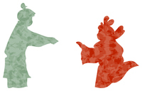 七夕の織姫と彦星のシルエットイラスト の画像素材 イラスト素材ならイメージナビ