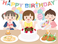 手描き 誕生日 かわいいバースデーカード の画像素材 イラスト素材ならイメージナビ