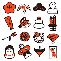 正月 縁起物 の画像素材 イラスト素材ならイメージナビ