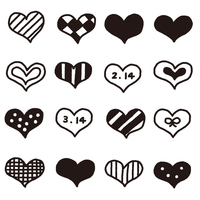 手書きハート Loveロゴ シームレスパターン の画像素材 イラスト素材ならイメージナビ