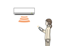 エアコンをつける女性のイラスト の画像素材 イラスト素材ならイメージナビ